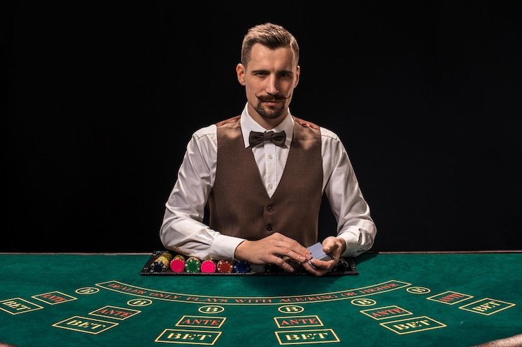 lgoace live blackjack table on mobile showing dealer, cards, and betting interface